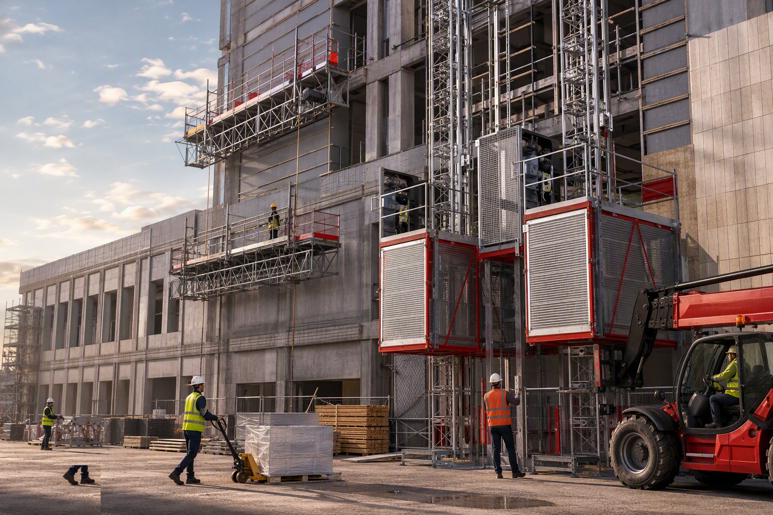 Maintain, inspect and adapt as the building grows — Hoists, Mast Climbers and Material Handling, step 7