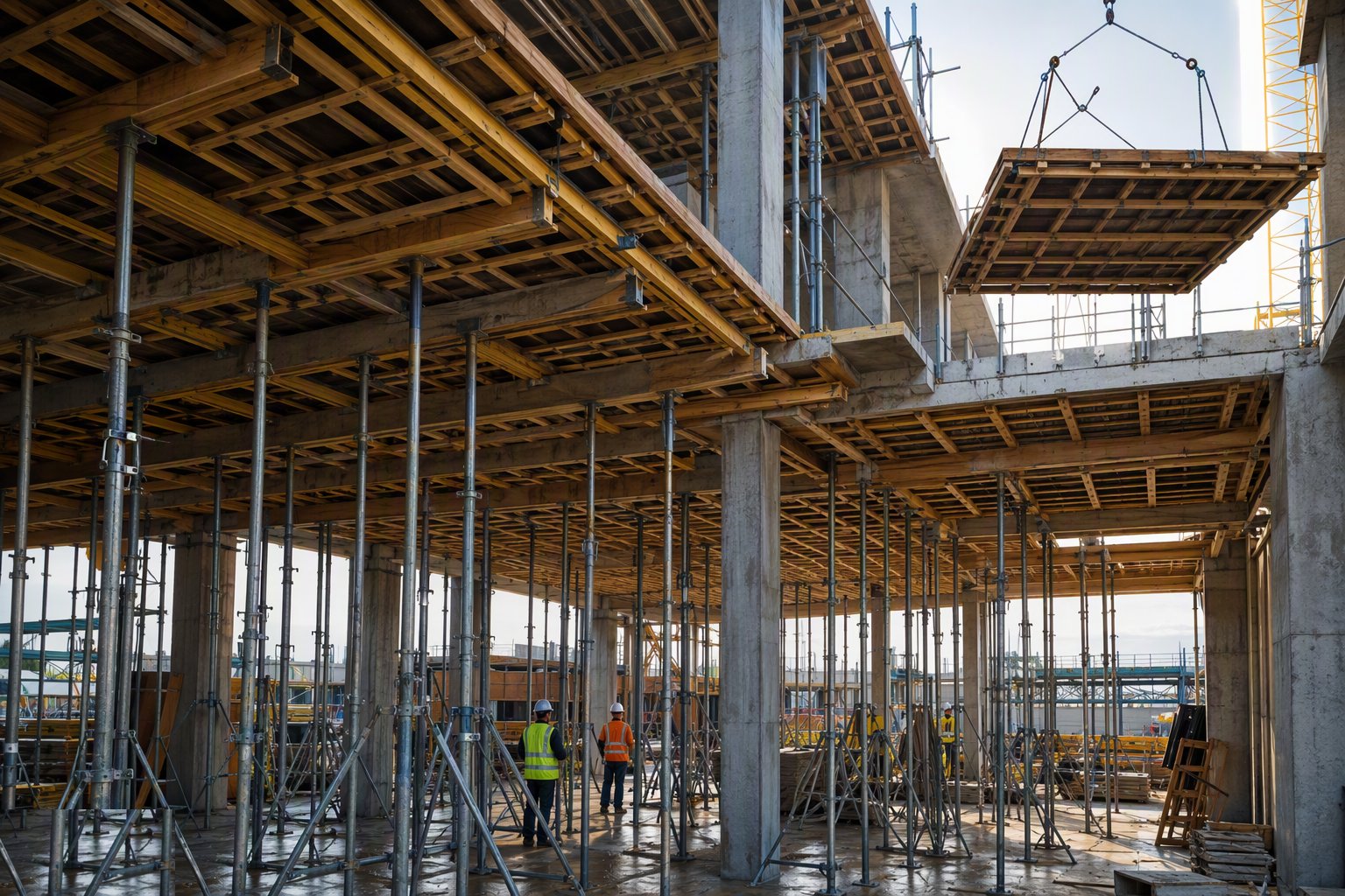 Design the falsework and the load path — Horizontal Formwork and Falsework, step 1