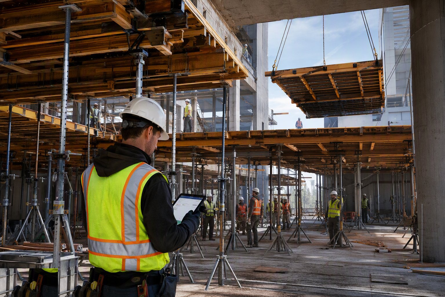 Strike in sequence on the permit — Horizontal Formwork and Falsework, step 7