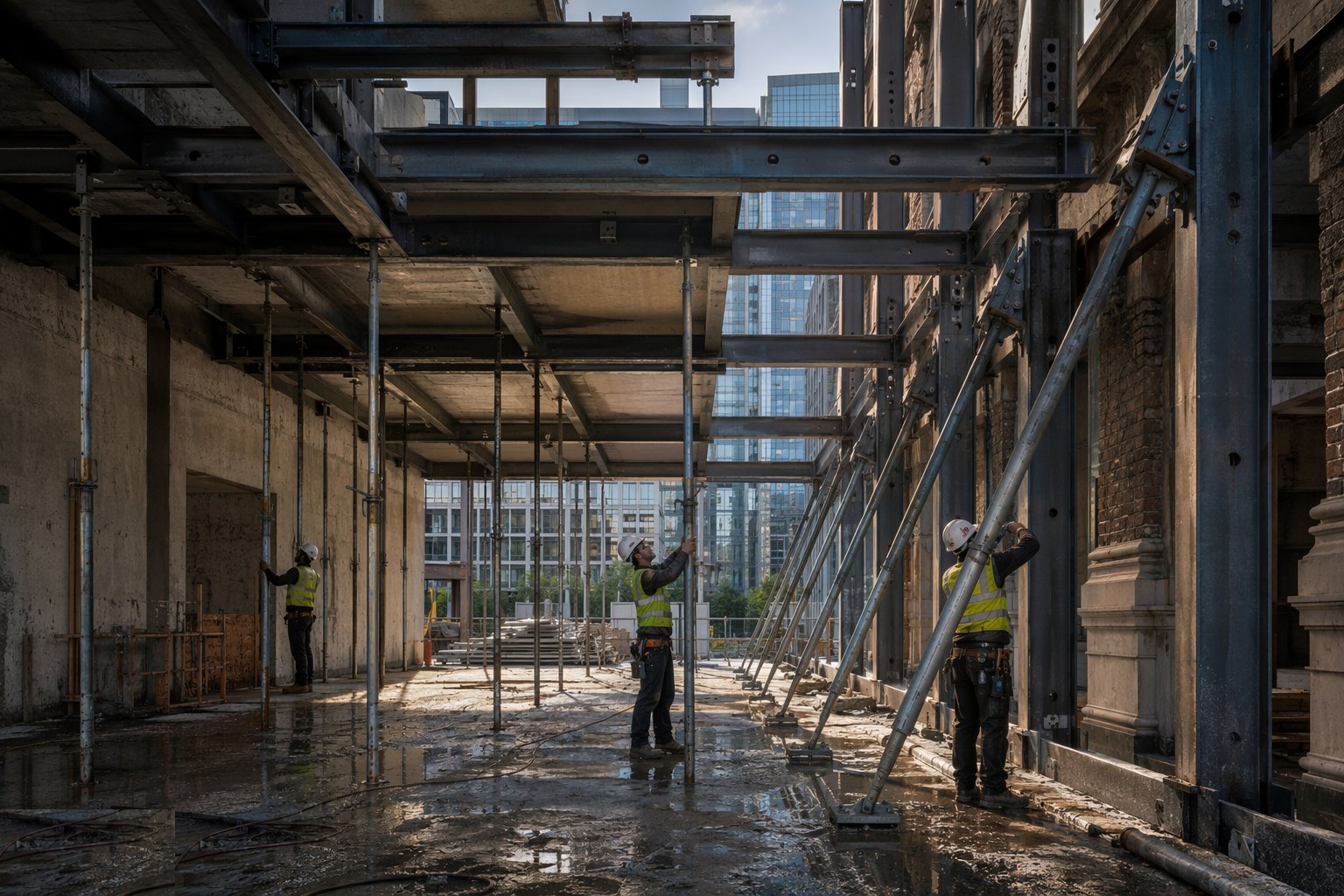 De-propping, making good and close-out — Propping, Façade Retention and Temporary Support, step 9