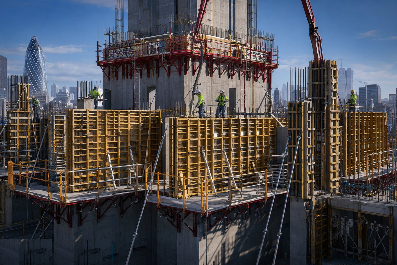 Design the form for pressure and check the ties — Vertical Formwork — Wall, Column, Climbing and Jump Form, step 1