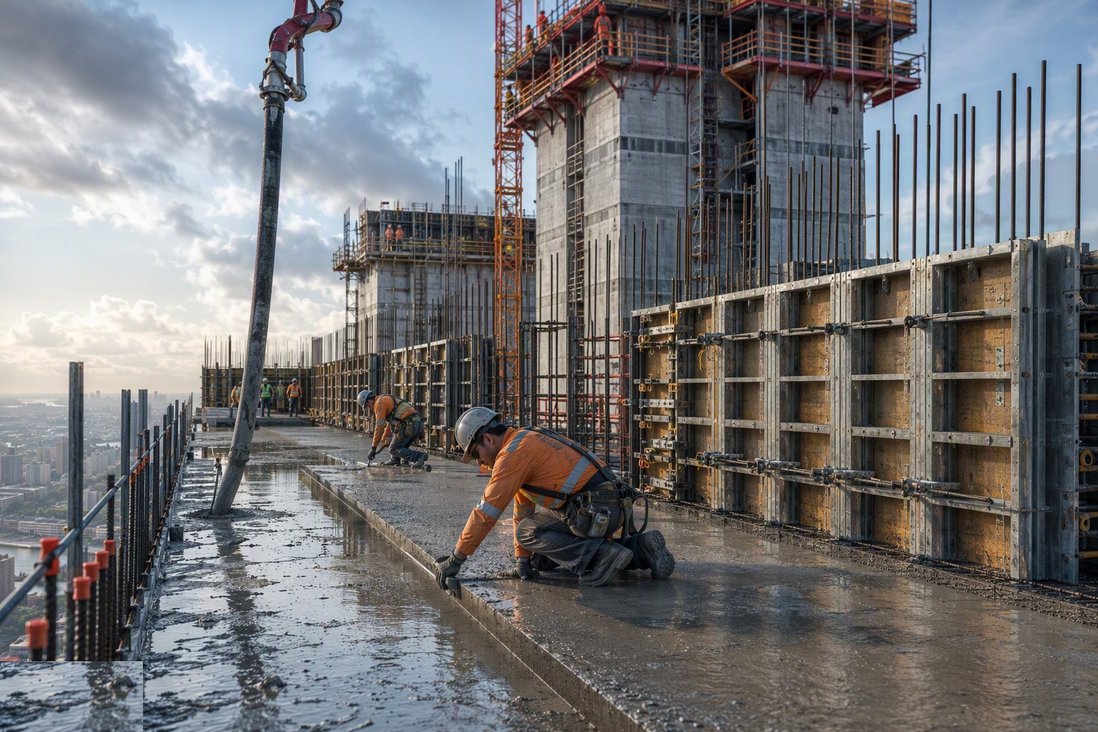 Set out, cast and check the kicker — Vertical Formwork — Wall, Column, Climbing and Jump Form, step 2