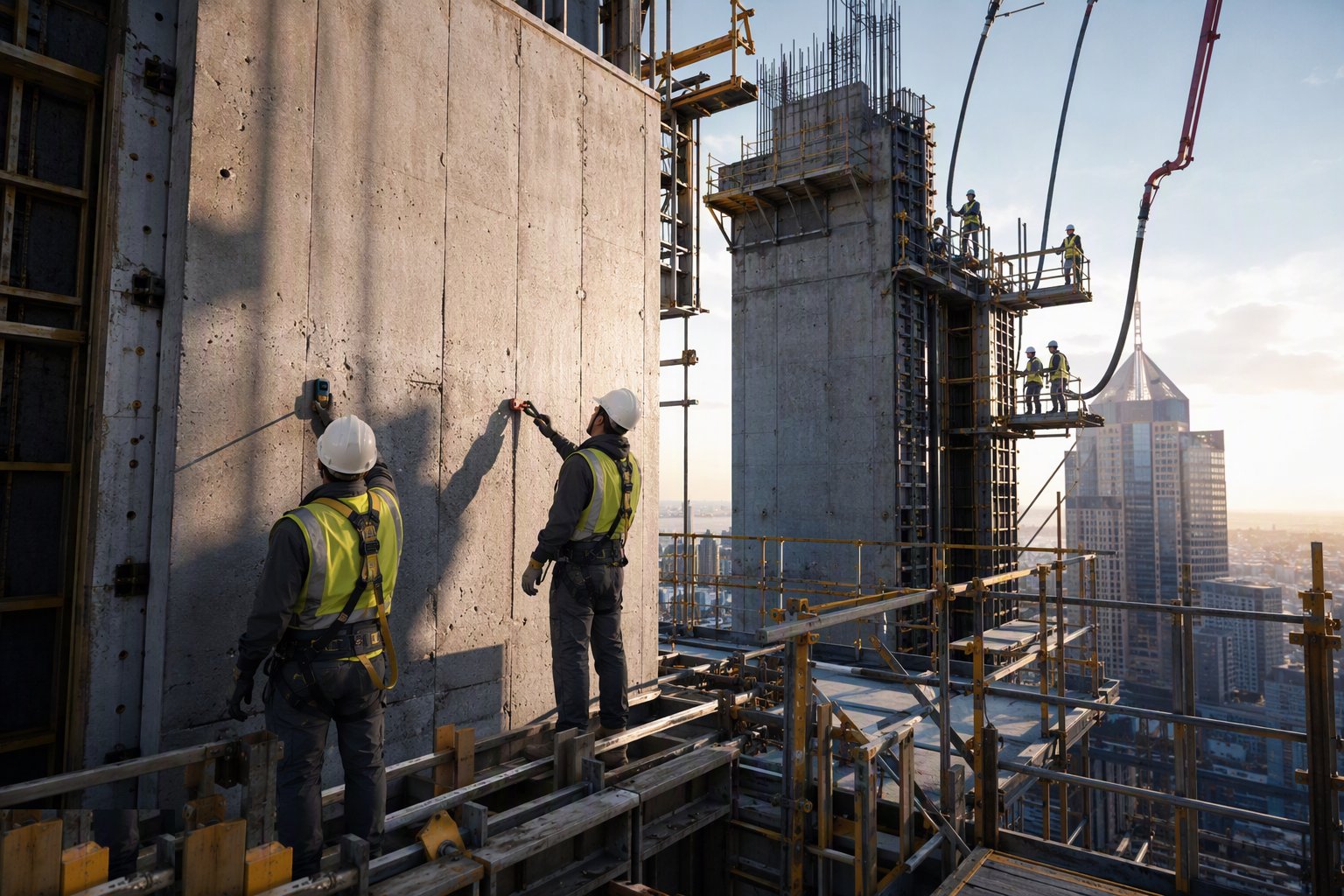 Inspect, make good and climb — Vertical Formwork — Wall, Column, Climbing and Jump Form, step 8