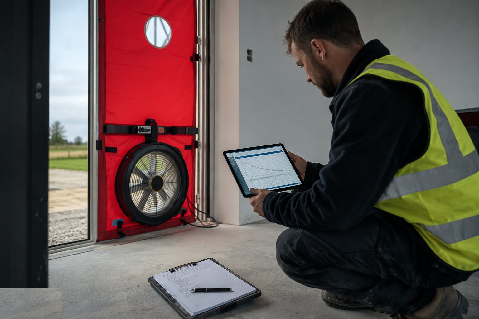 Record and feed back — Air tightness testing, step 6