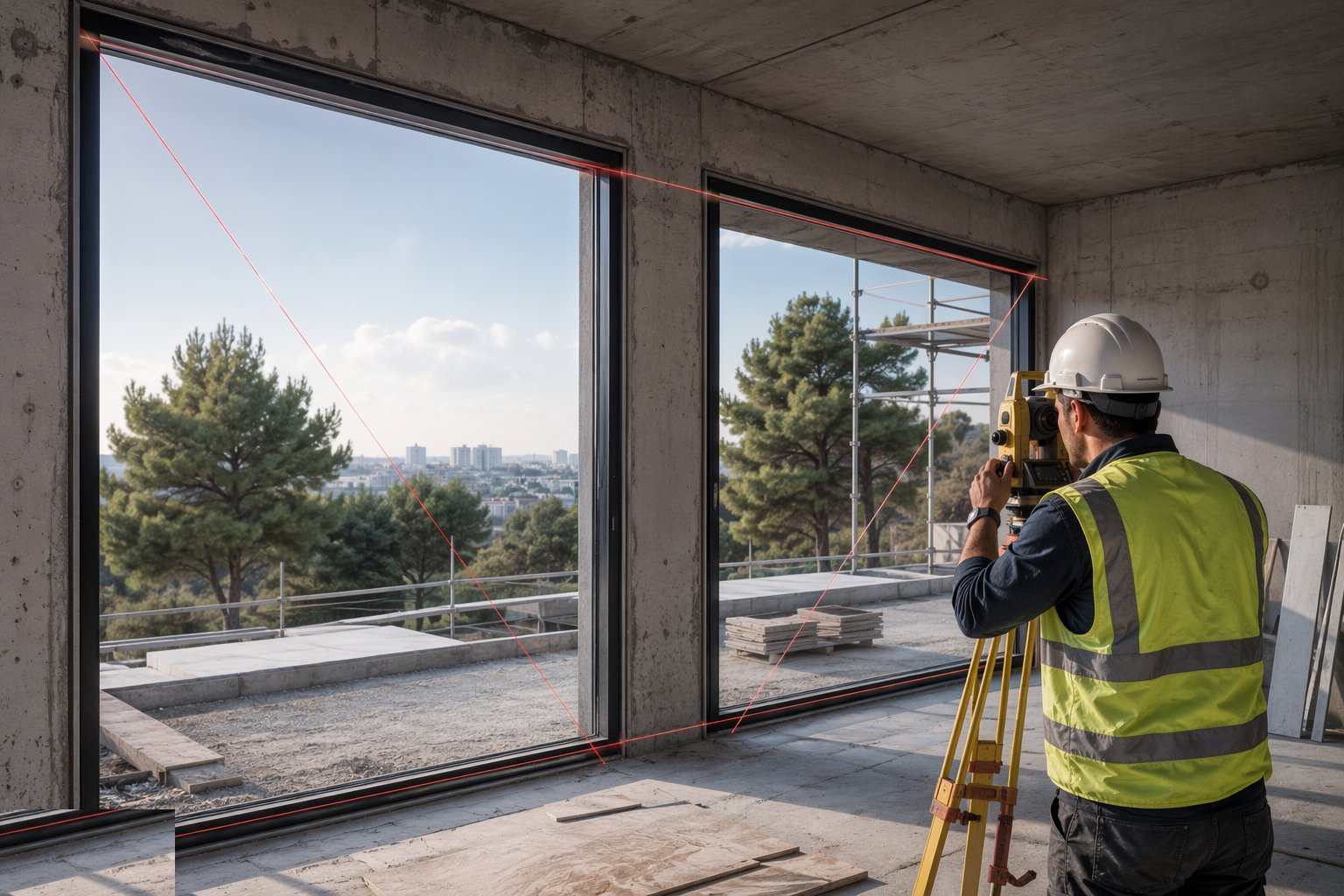Survey the openings against the structural reality — Aluminium systems, step 1