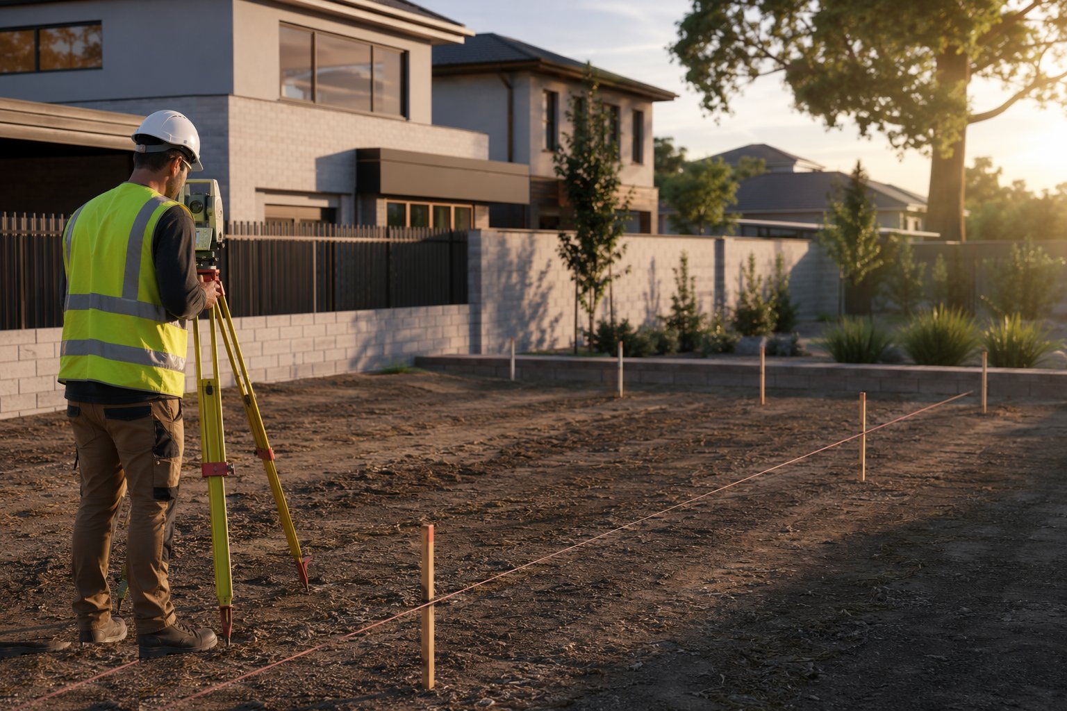 Set out the boundaries — Boundaries and soft landscaping, step 1