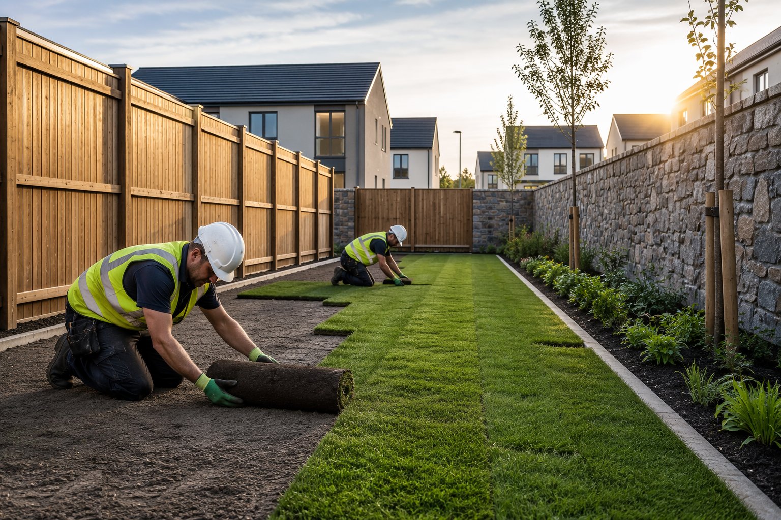 Turf and seed — Boundaries and soft landscaping, step 5