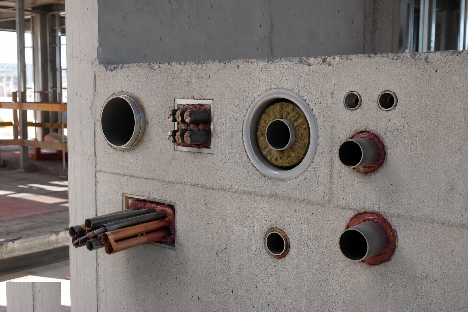 Form or core the penetrations — Builderswork and fire stopping, step 2