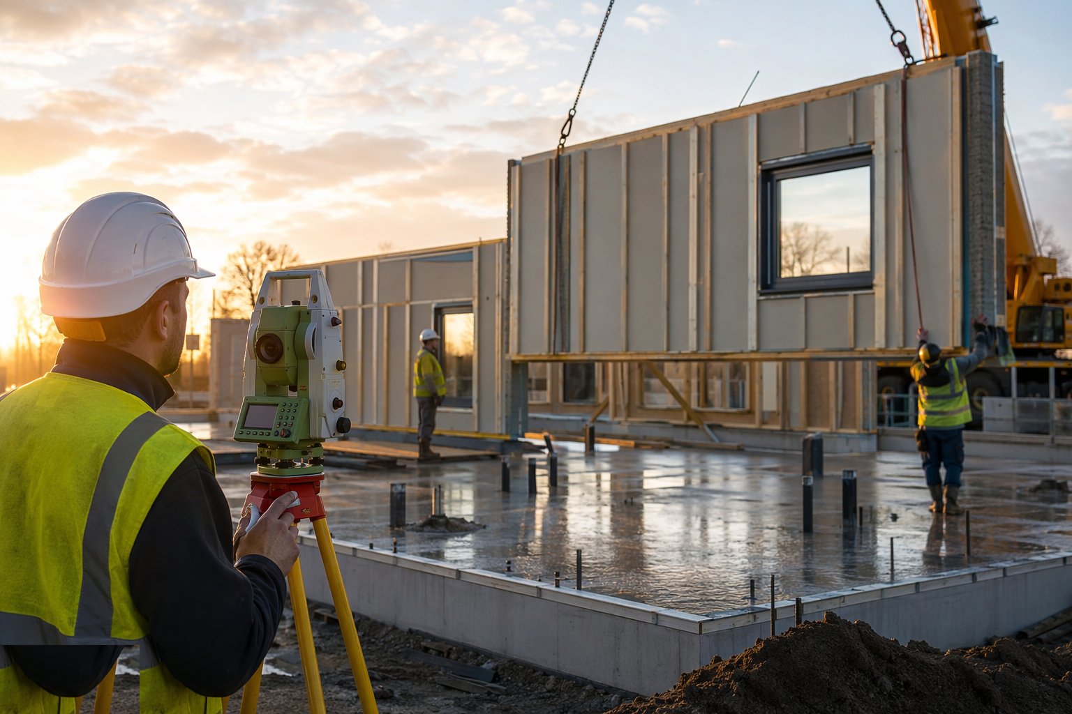 Freeze the design and survey the base — Closed-panel timber frame, step 1