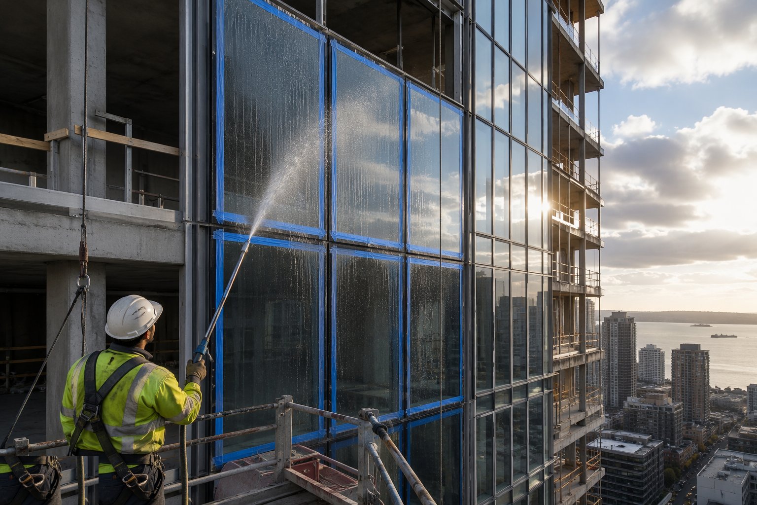 Test watertightness and certify the envelope — Curtain walling: unitised and stick, step 6