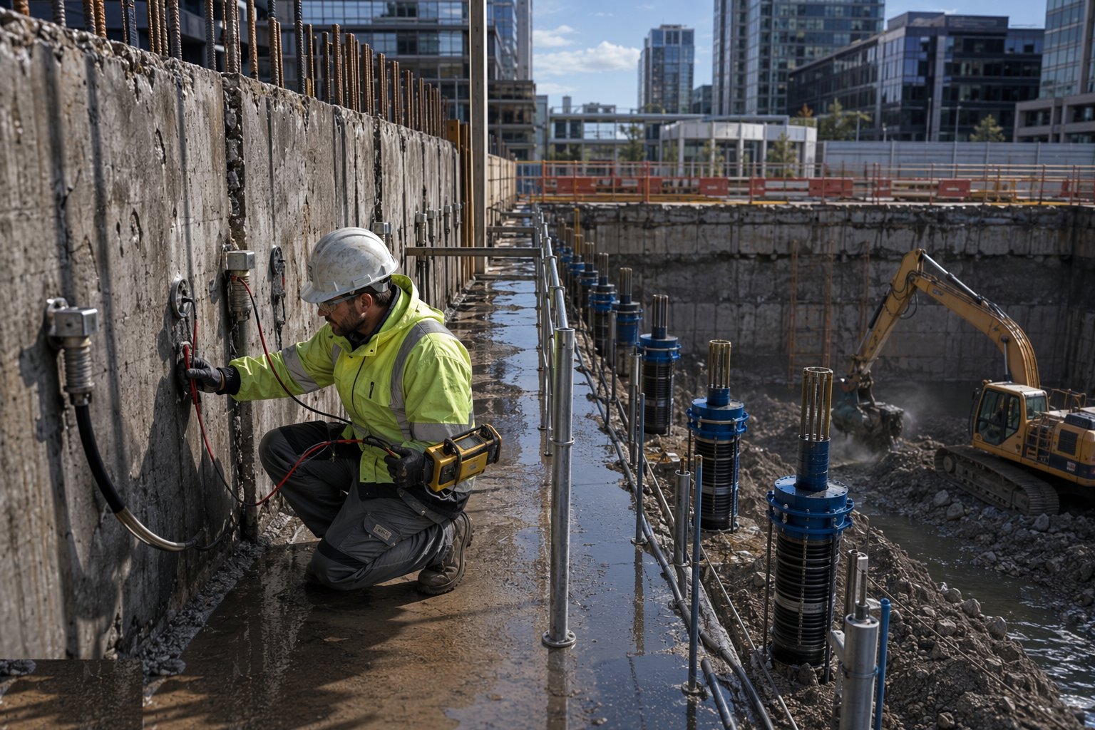 Install the barrier and verify continuity — Cut-off and recharge, step 2