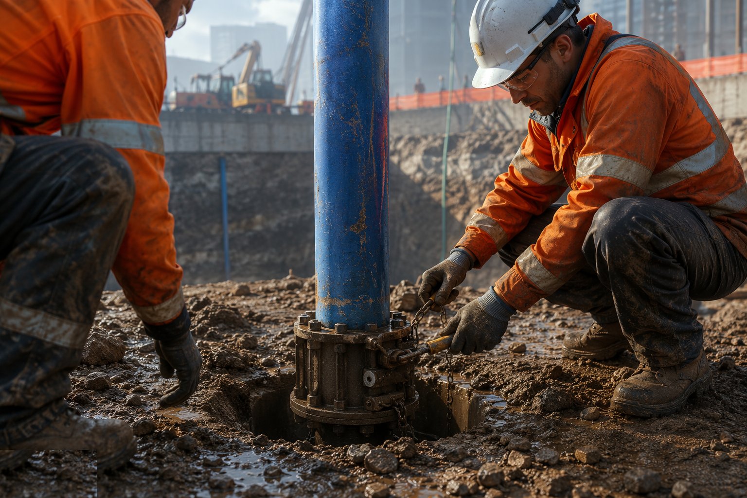 Decommission against the flotation check — Deep wells and ejectors, step 6
