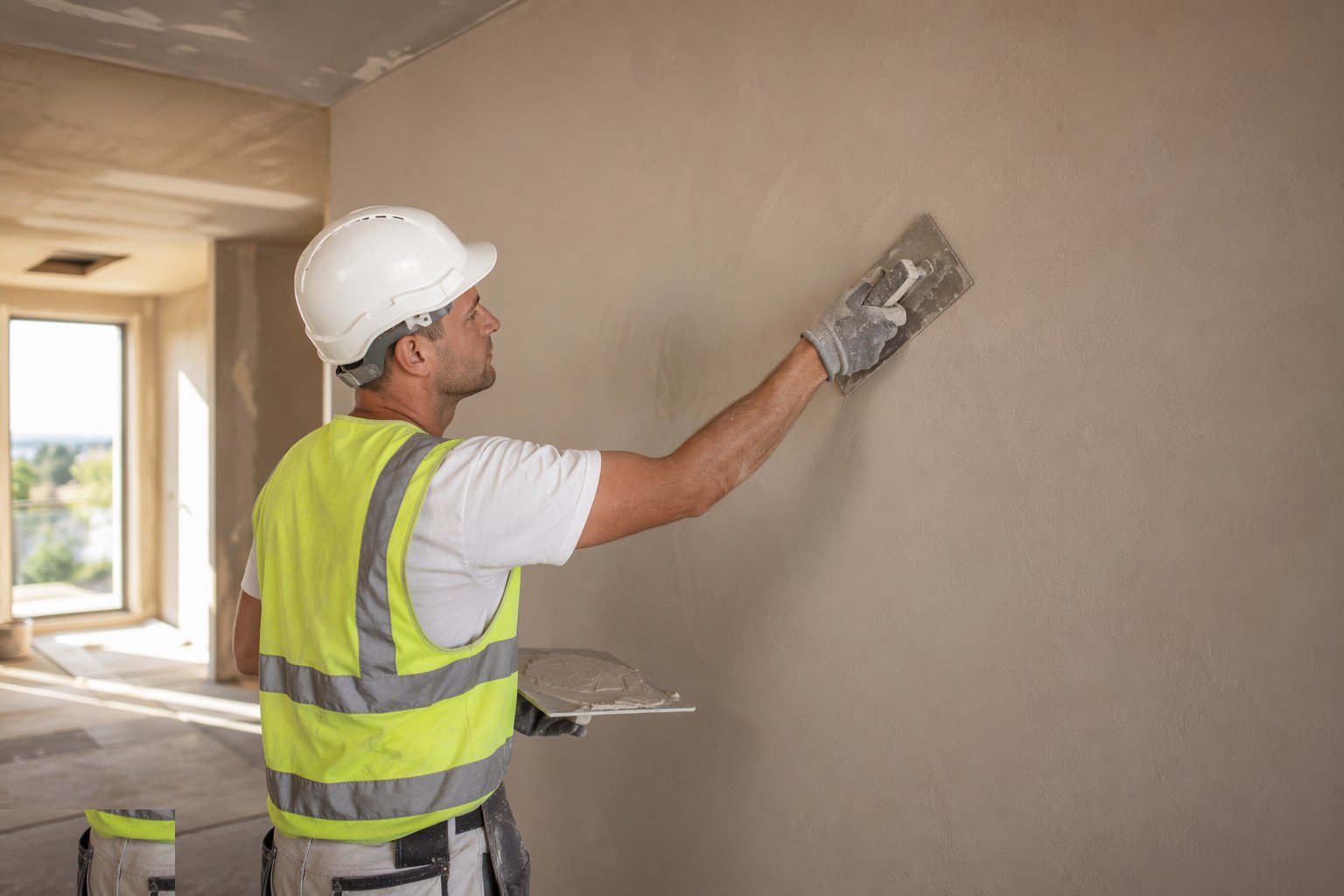 Skim or tape and joint — Dry lining and plastering, step 4