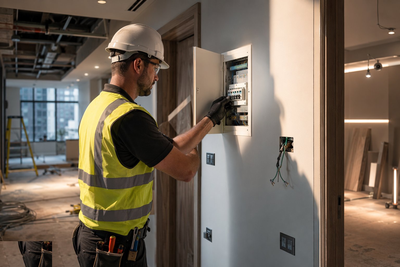 Energise and run the live tests — Electrical second fix, step 5