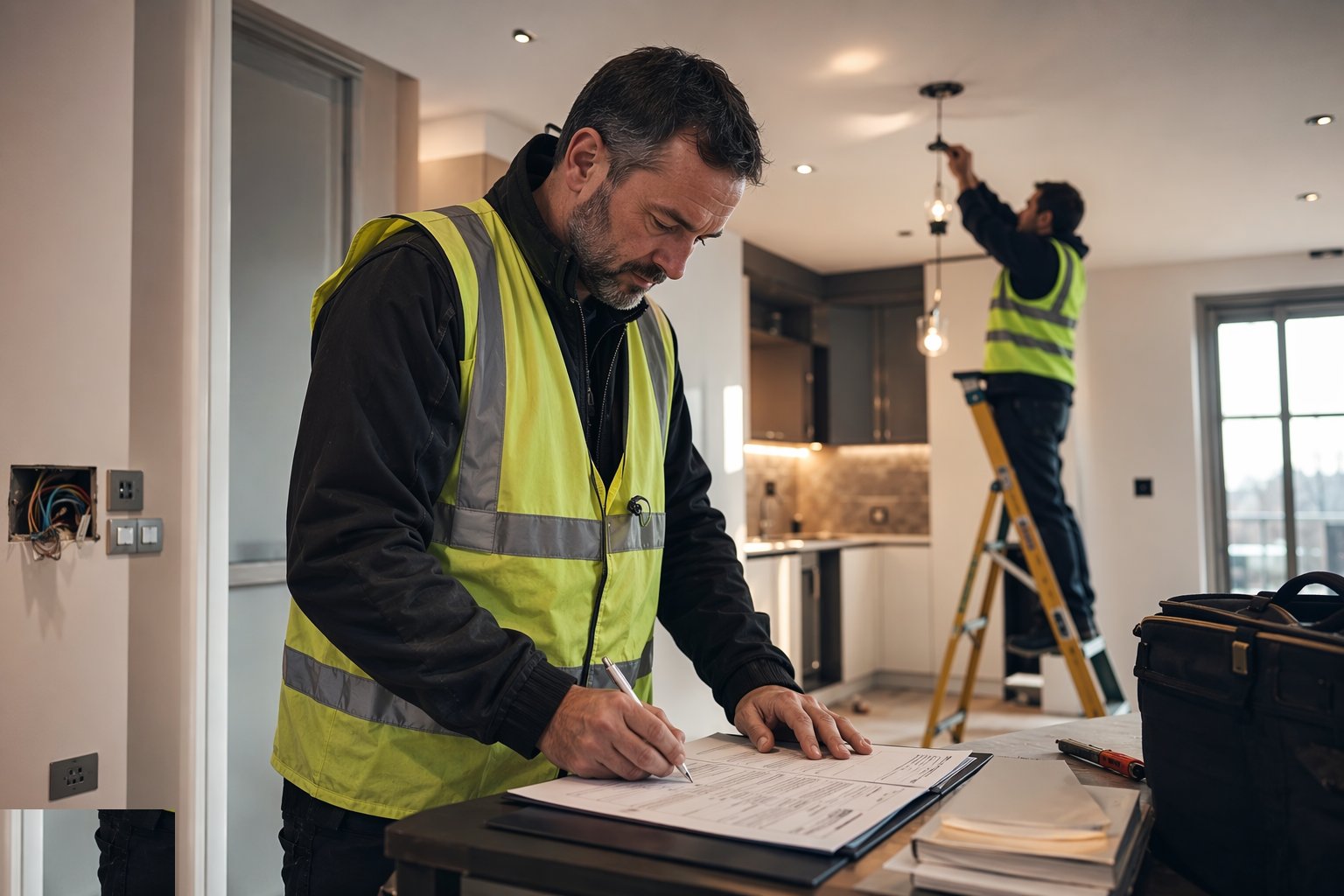 Certify and file — Electrical second fix, step 6