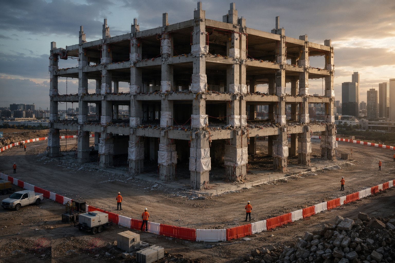 Secure the consents and the exclusion zone — Explosive demolition, step 3