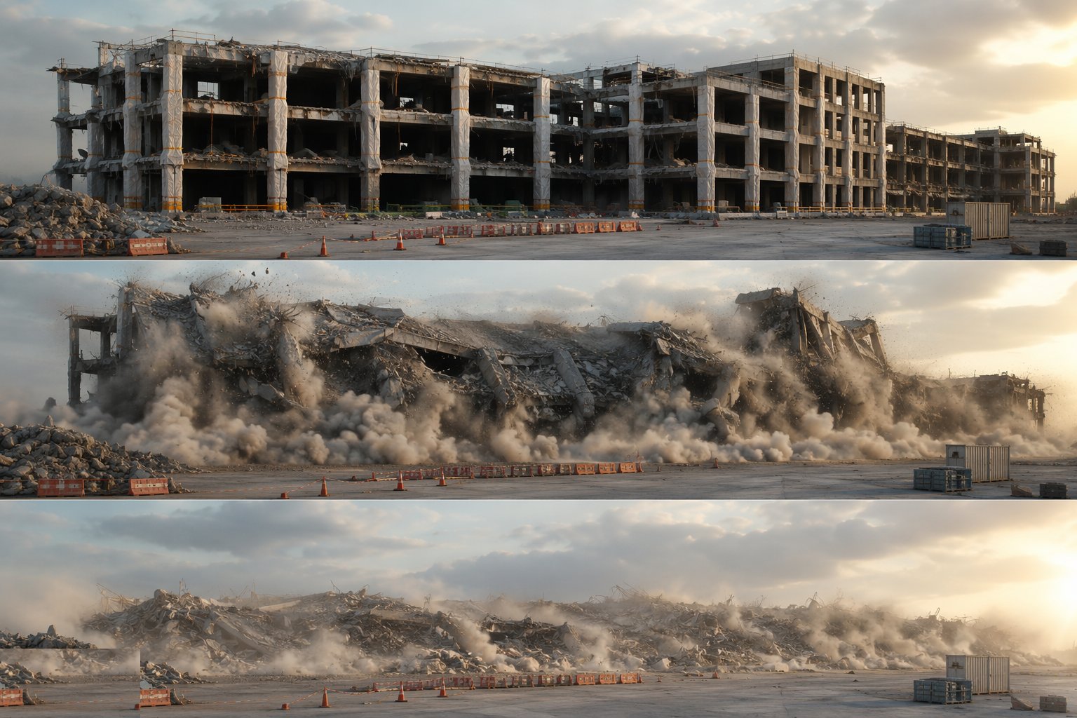 Sweep, clear and fire — Explosive demolition, step 5