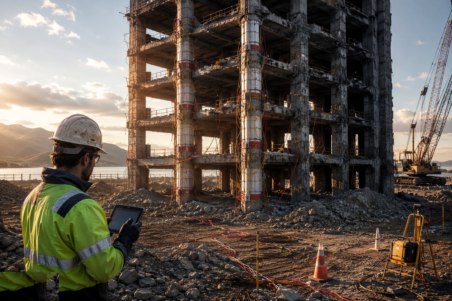 Inspect, declare and process the pile — Explosive demolition, step 6