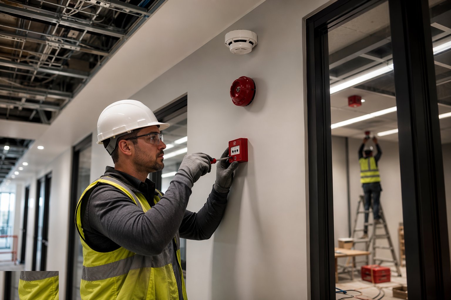 Install and address the devices — Fire and life-safety systems, step 1