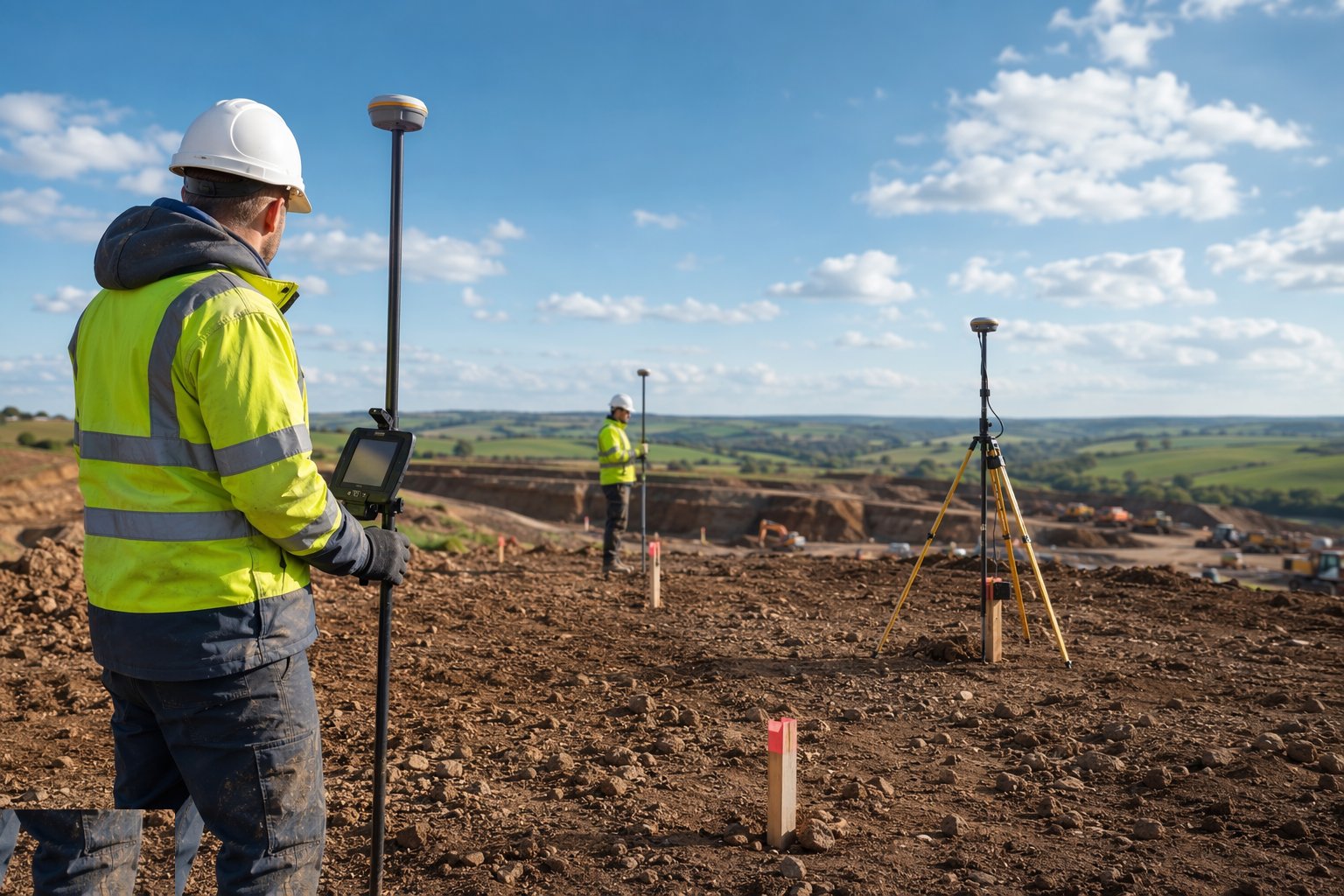 Localise onto the site grid — GNSS (RTK) control, step 2