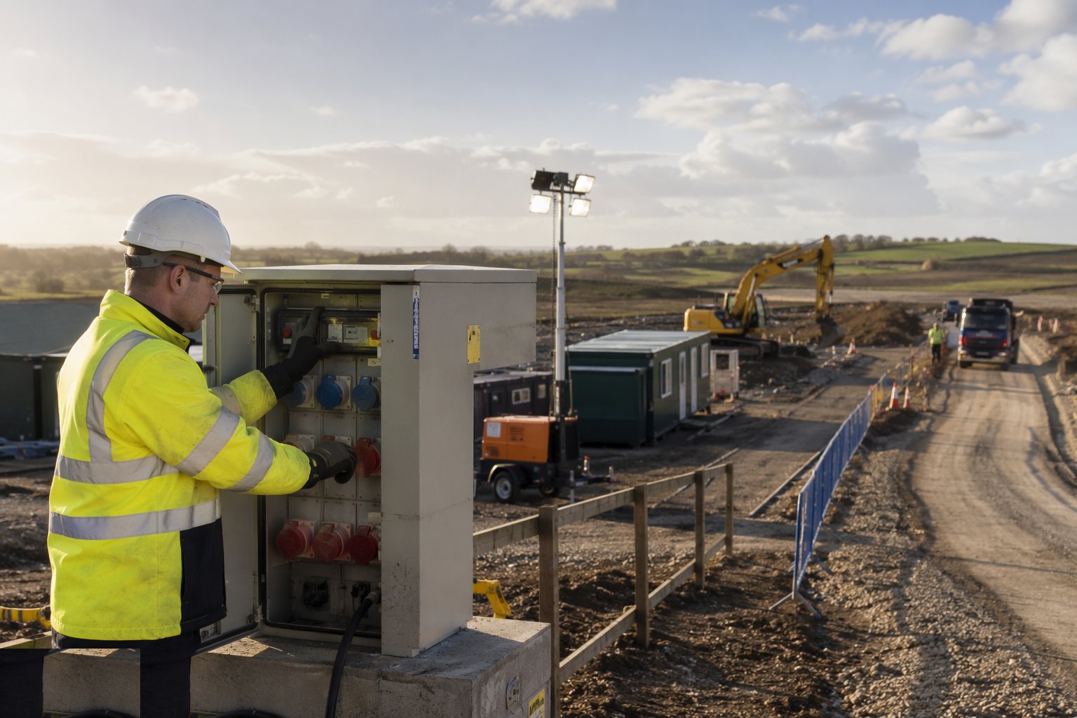 Apply for and energise the temporary supplies — Greenfield set-up, step 4
