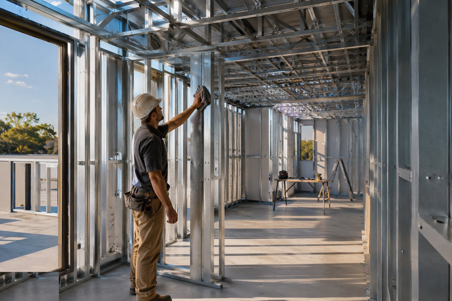 Touch up, dry in and hand over — Light gauge steel framing, step 5