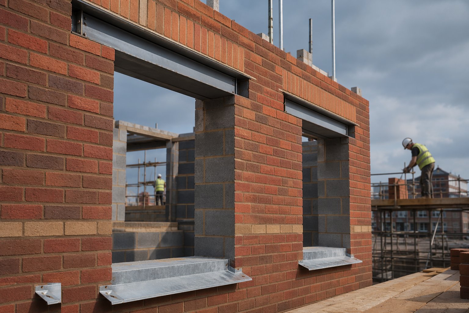 Build in openings: lintels, trays and weeps — Masonry cavity walls, step 4