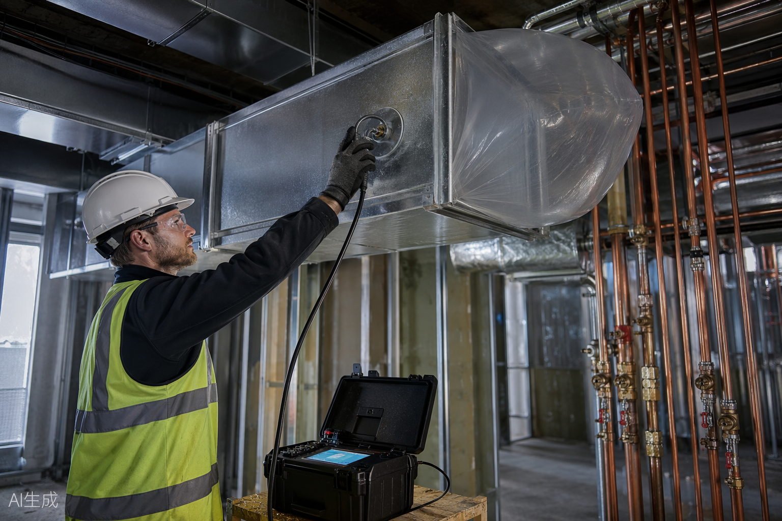 Test before anything closes — Mechanical: ventilation and heating distribution, step 5