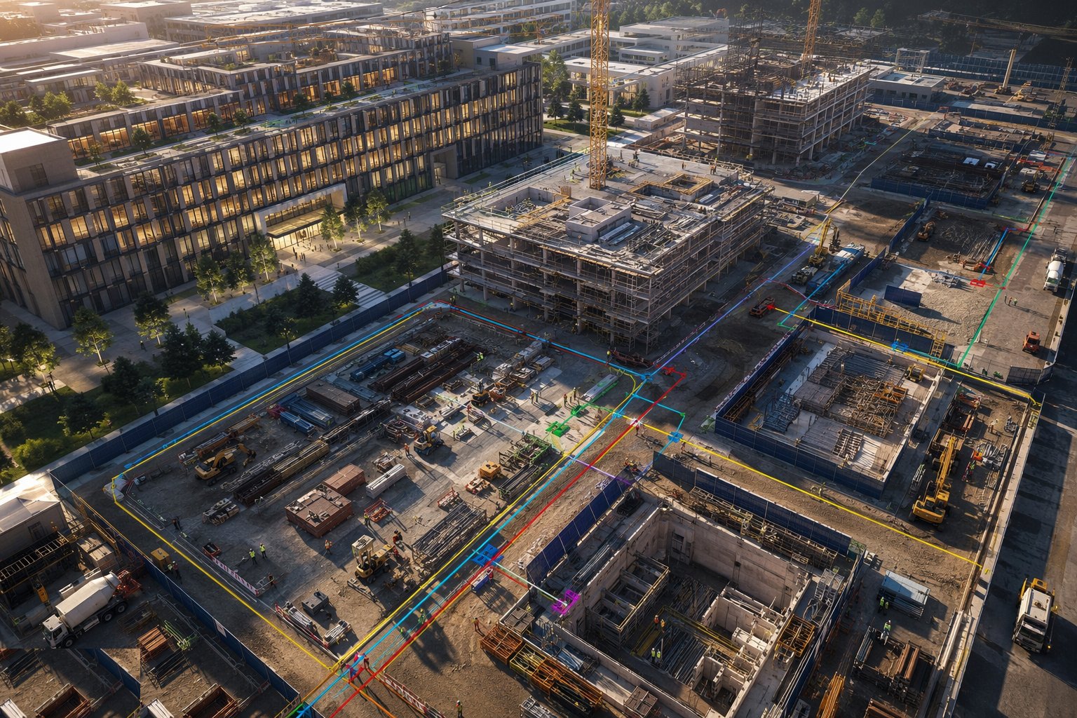 Map the phase plan onto the physical site — Phased occupation, step 1