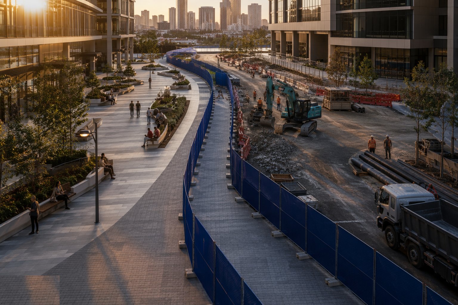 Separate the traffic — permanently — Phased occupation, step 4
