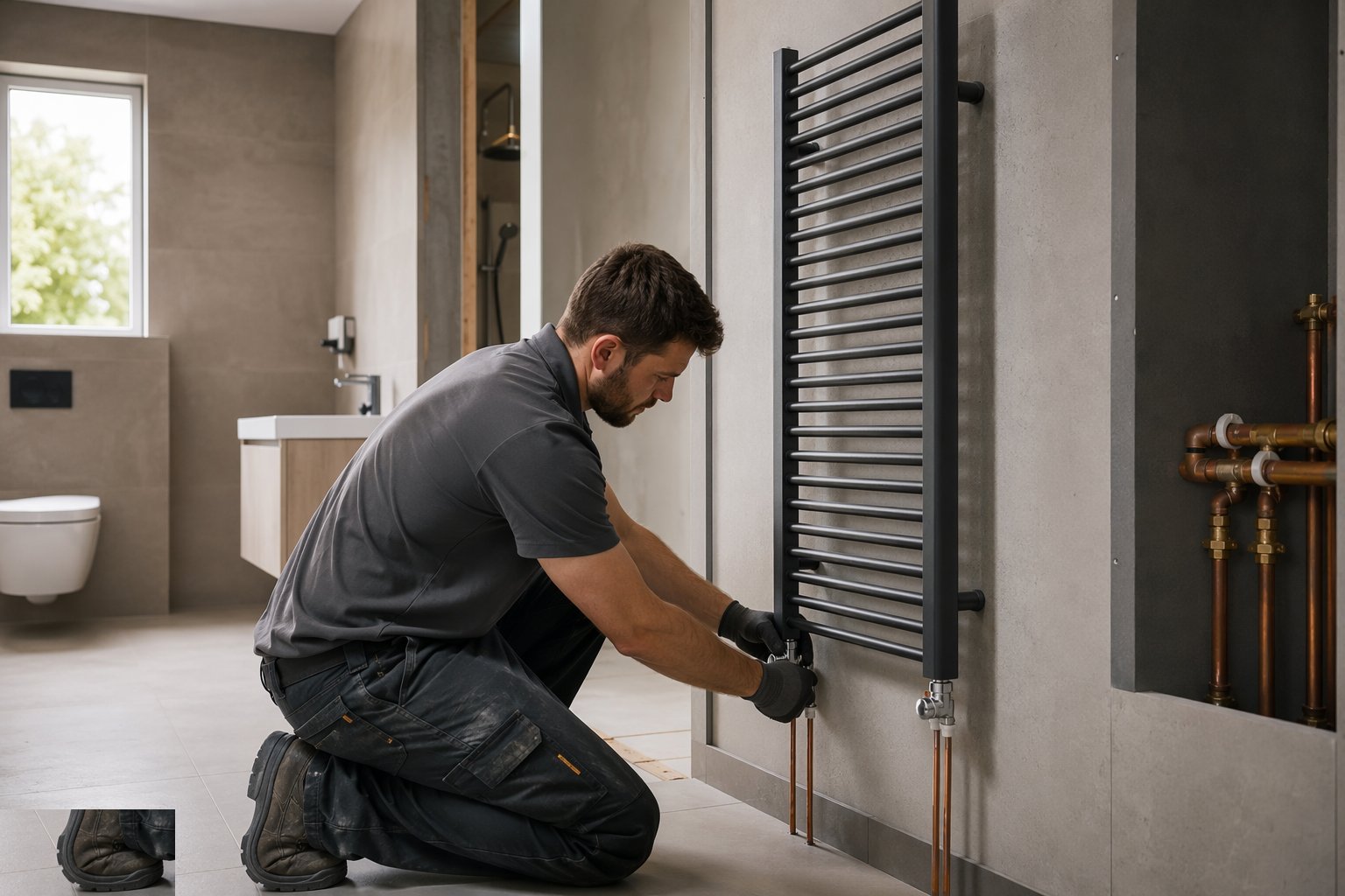 Hang and connect the emitters — Plumbing second fix, step 2