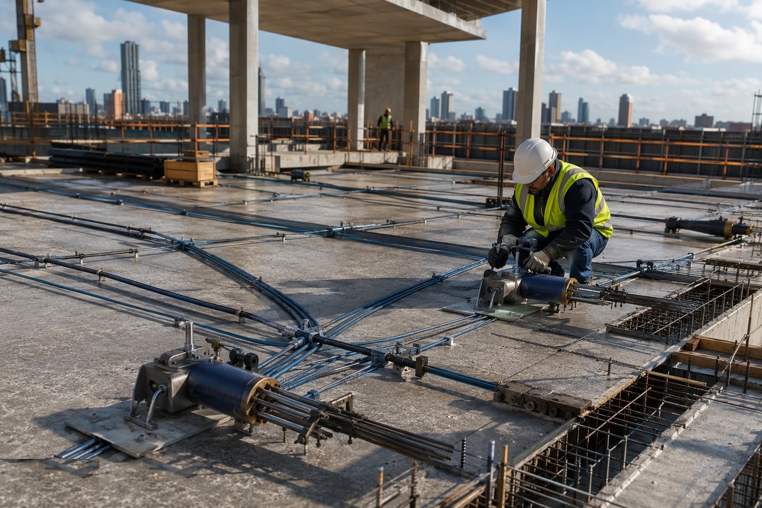 Design the tendon layout into the pour plan — Post-tensioned slabs, step 1