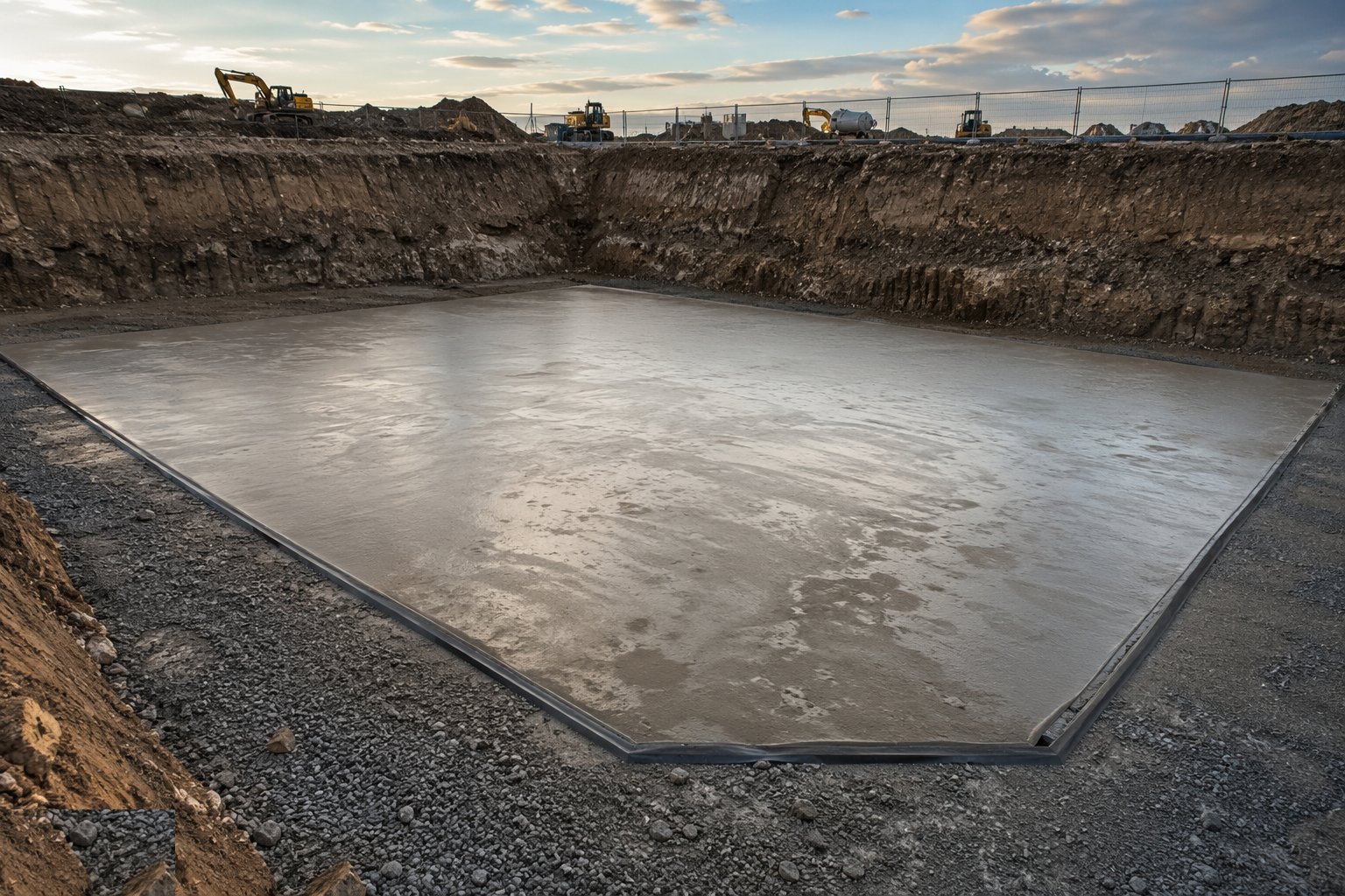 Lay the sub-base, membrane and blinding — Raft foundations, step 2
