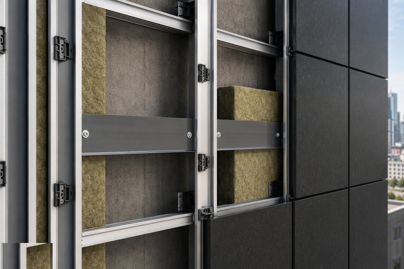 Install the cavity fire barriers — Rainscreen cladding, step 4