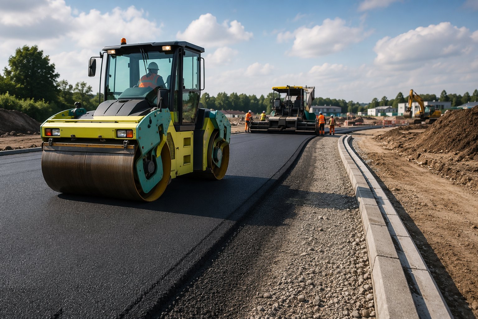 Lay base and binder courses — Roads, pavements and kerbs, step 4