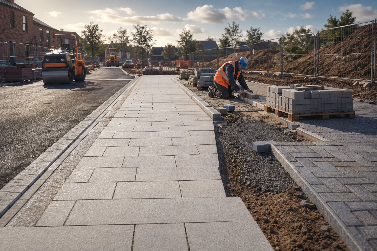 Build footpaths and hard landscape — Roads, pavements and kerbs, step 5