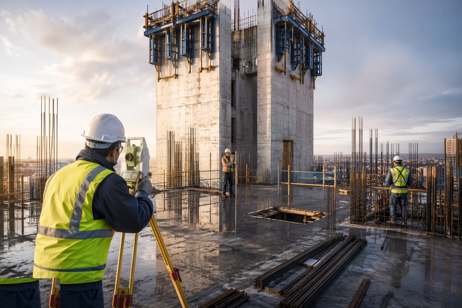Set out and verify the core geometry — Shear walls and cores, step 1