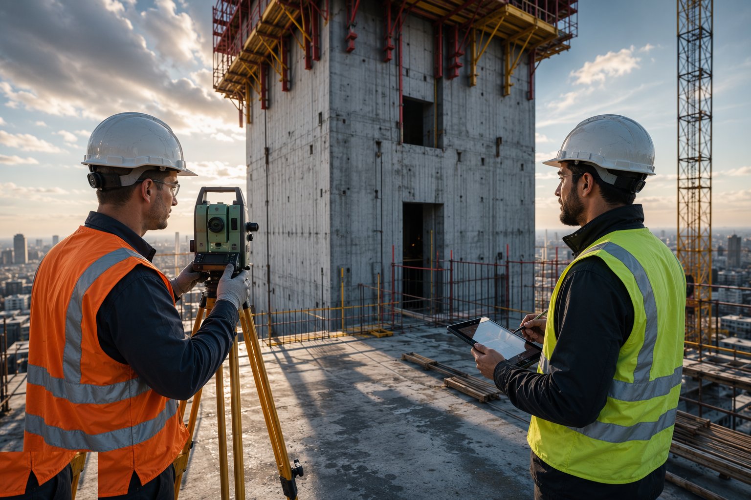 Survey, record and hand over the shaft — Shear walls and cores, step 6