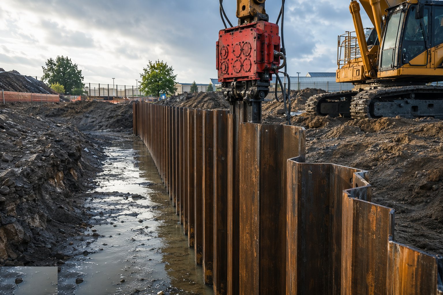 Manage seepage and finish permanent or extract — Sheet pile walls, step 5