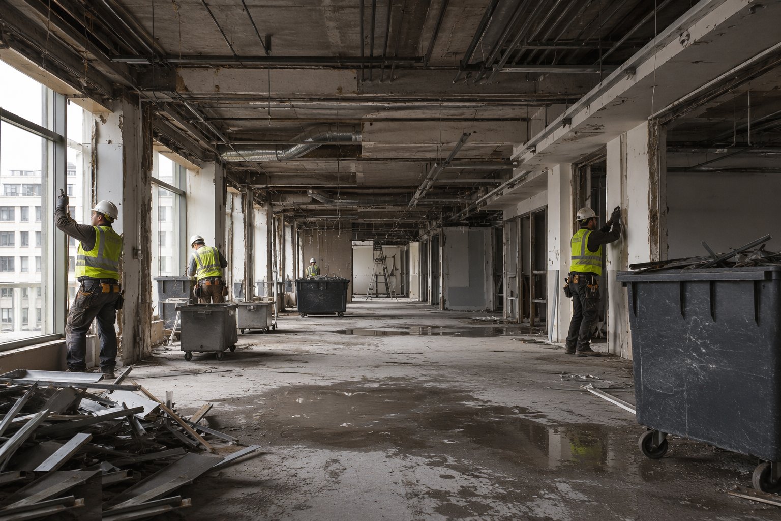 Set up waste logistics and access — Soft strip, step 2