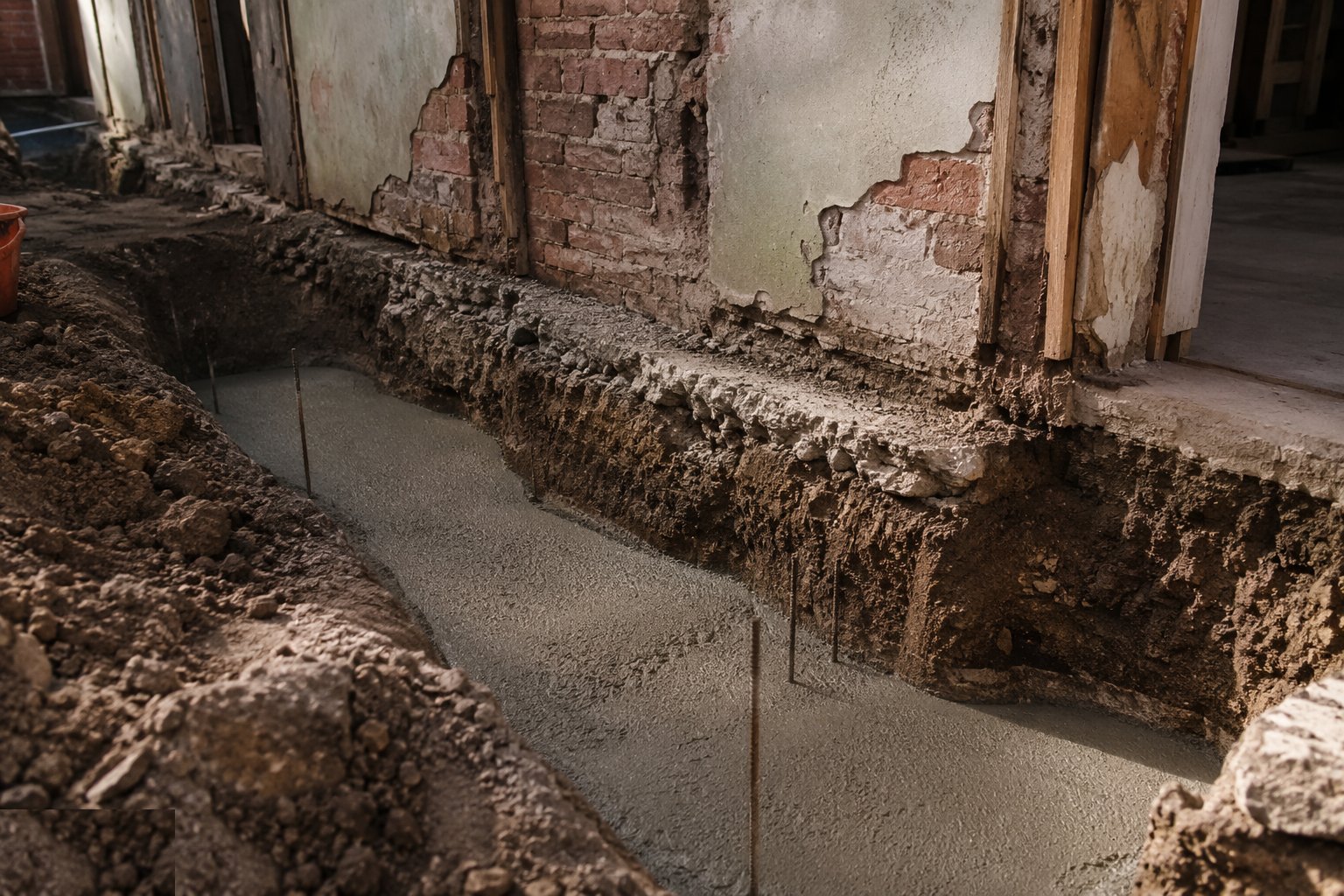 Inspect the formation — the hold point — Strip foundations, step 3