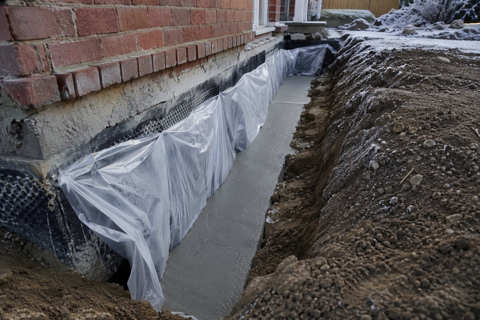 Cure, protect and backfill — Strip foundations, step 6