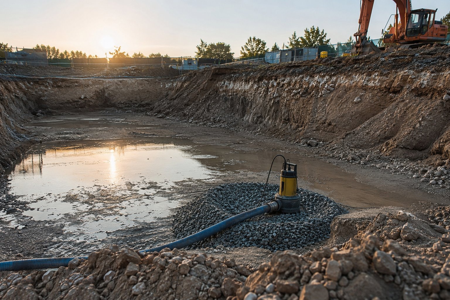 Decide if the ground allows it — Sump pumping, step 1