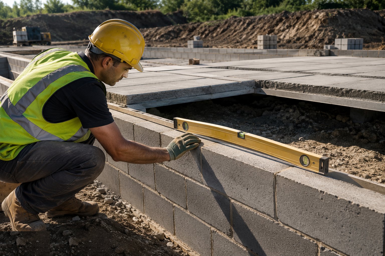 Verify the supports and set the bearing levels — Suspended slabs, step 1