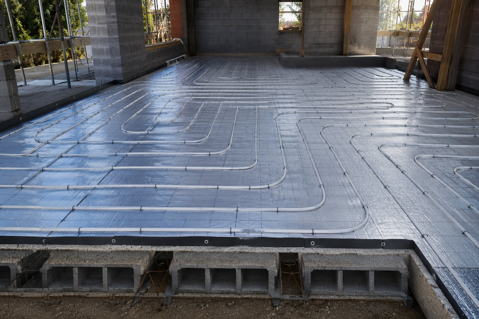 Insulate and lay the UFH — Suspended slabs, step 4
