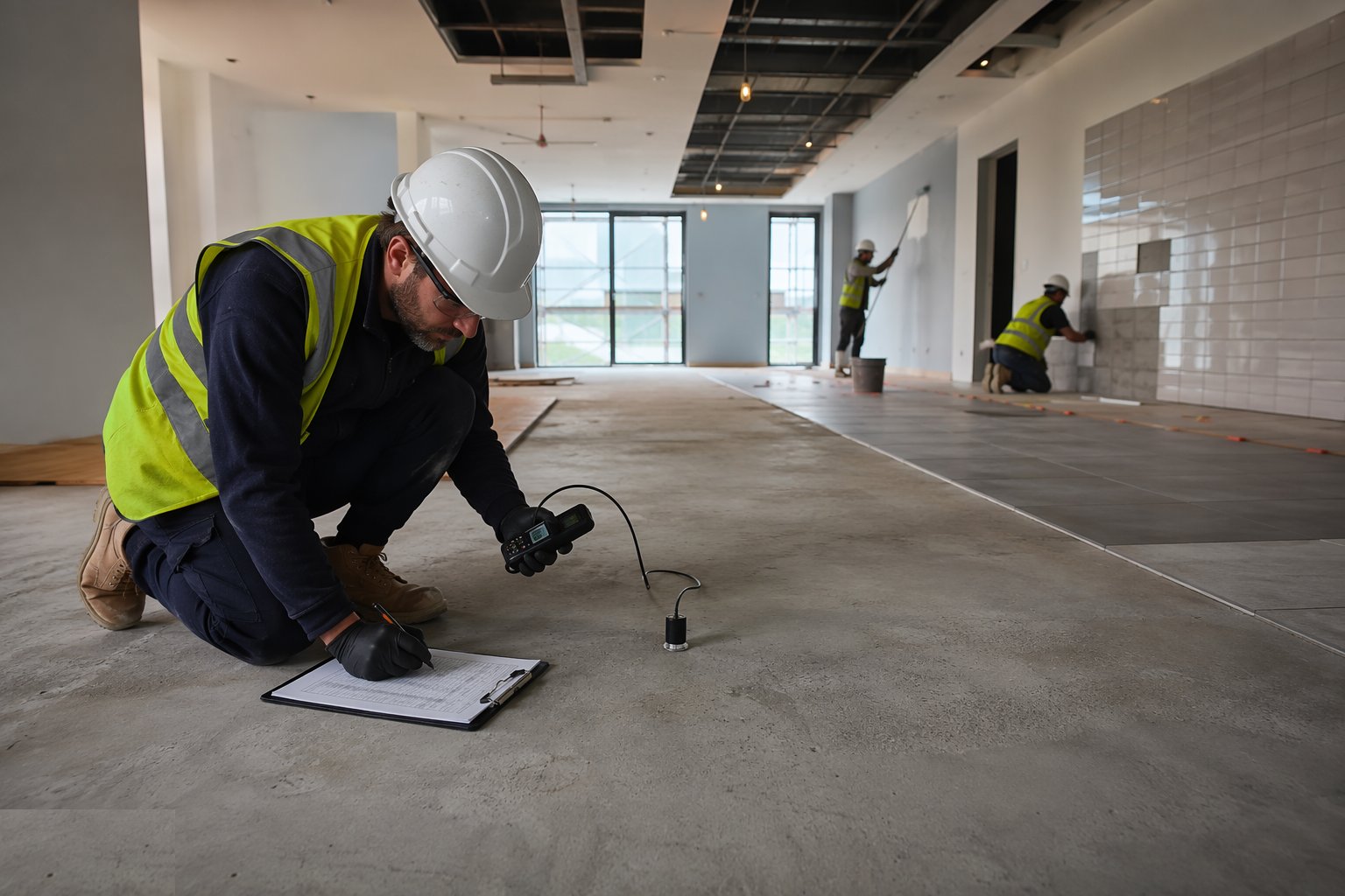 Verify the substrate — Tiling, flooring and decoration, step 1