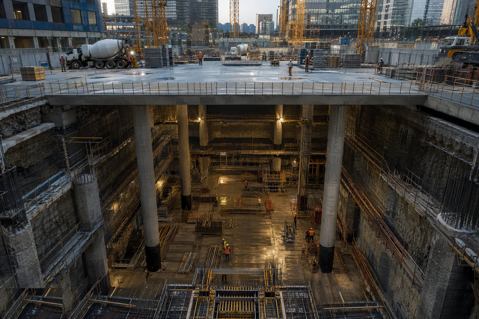 Fit out from the bottom up and close the records — Top-down construction, step 6