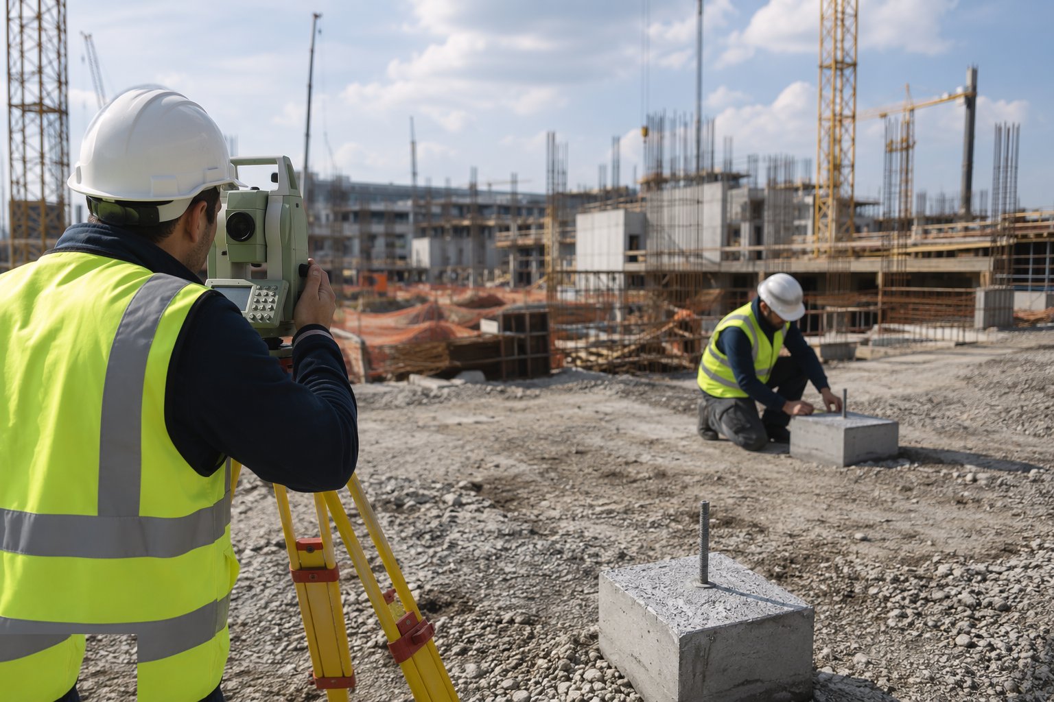 Fix and protect the primary stations — Total station (traverse) control, step 1
