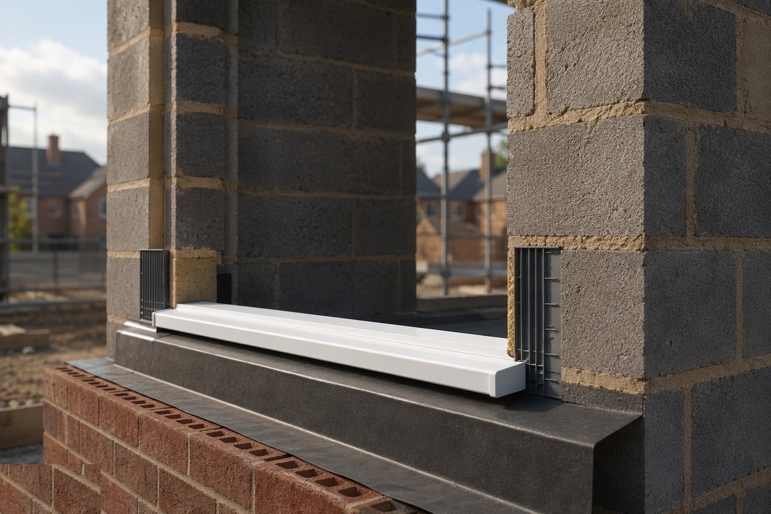 Prepare the opening and set the cill — uPVC windows and doors, step 2
