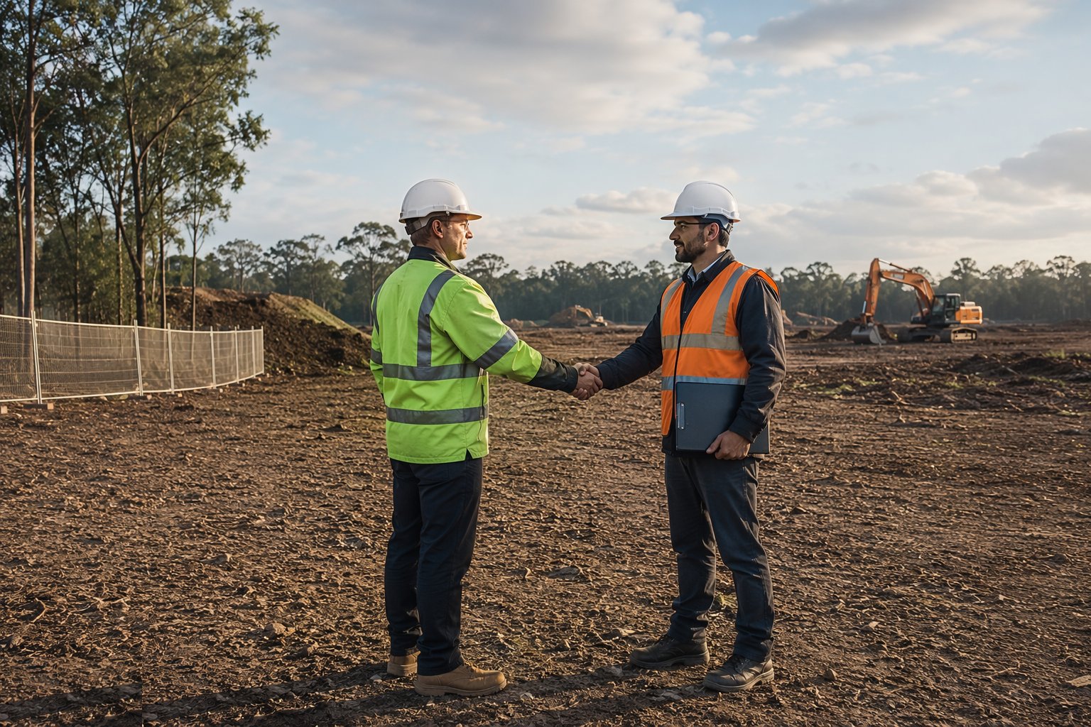 Validate and hand over — Vegetation and topsoil clearance only, step 6